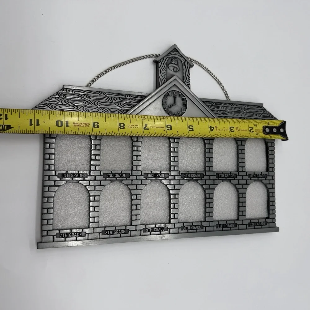 Vintage School House 1st-12th Grade Photo Frame Display Wall Hanging W/Box